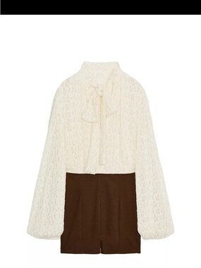 TIED COMBINATION SHORT JUMPSUIT - Zara. NWT - Small